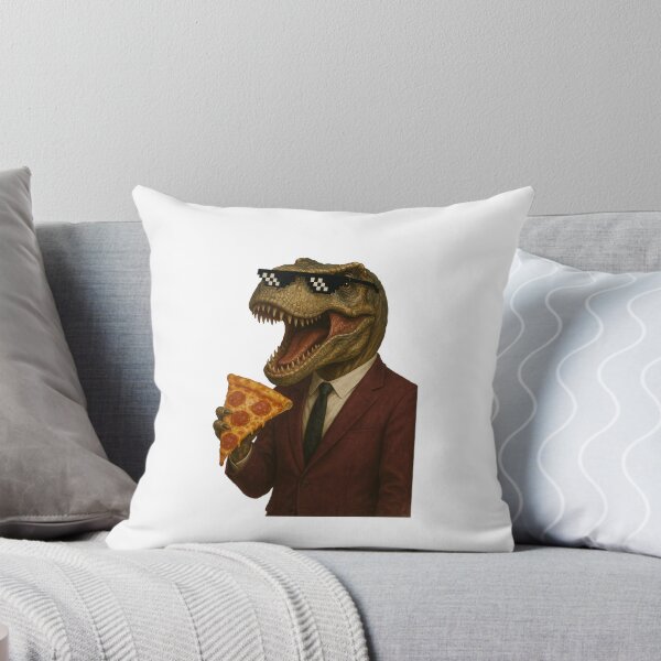 Item preview, Trex Deal with it pixel glasses pizza designed and sold by KYshirts.