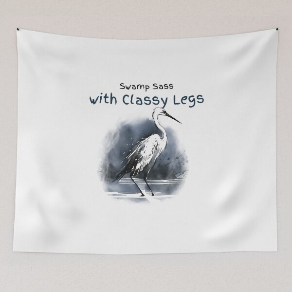 Item preview, Swamp Spy Heron Snatches Frogs’ Juiciest Secret designed and sold by GGNorth2.