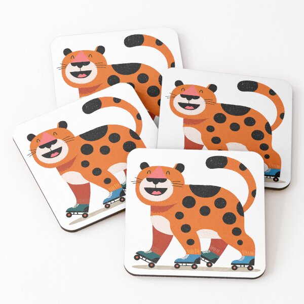 Item preview, Leopard on a Roll – Wild Wheels of Whimsy designed and sold by ForeverPrintsOK.