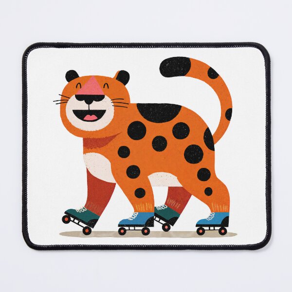 Item preview, Leopard on a Roll – Wild Wheels of Whimsy designed and sold by ForeverPrintsOK.