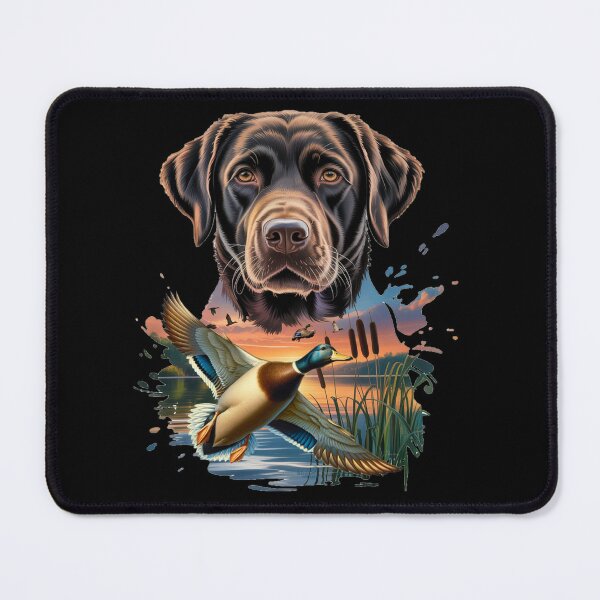 Item preview, Chocolate Labrador and Flying Mallard Sunrise designed and sold by LifeCrush.
