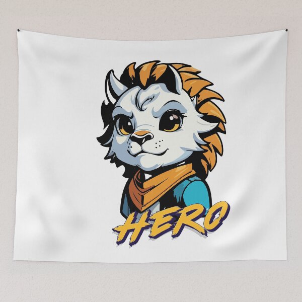 Item preview, Lion Hero – Bold & Cute Design designed and sold by NedaArtworks.