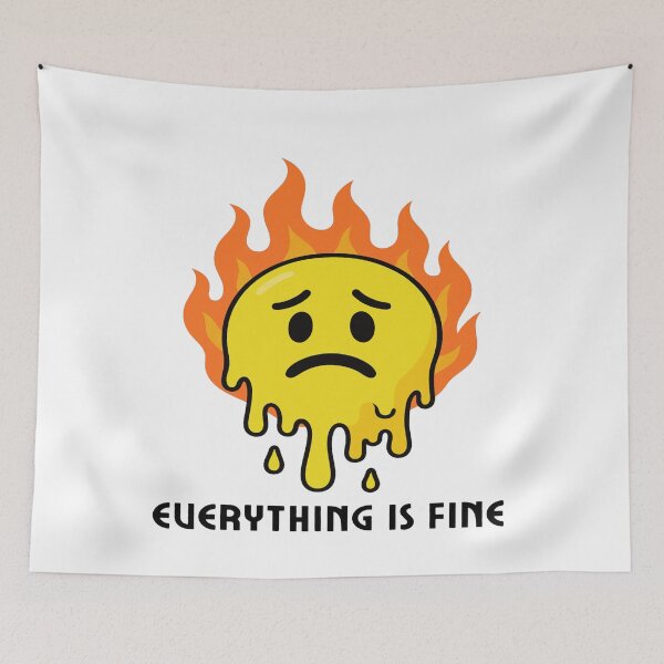 Item preview, Melting Emoji on Fire, Everything’s Burning designed and sold by Mental Geometry.