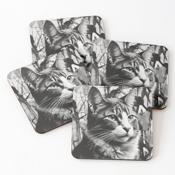 Item preview, Black and white cat designed and sold by GasconyPassion.