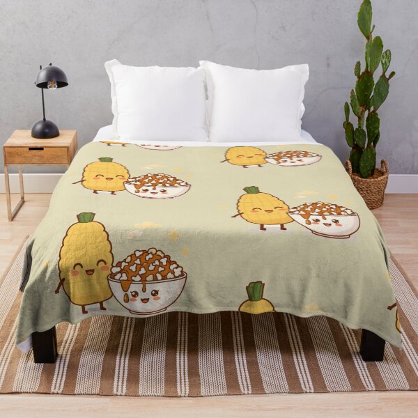 Item preview, Cute Yellow Corn and Caramel Popcorn – Kawaii Pastel Food Art designed and sold by Tidarat-27.