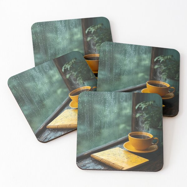 Item preview, Rainy Day Coffee and Journal designed and sold by AITuneSphere.