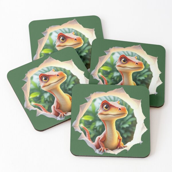 Item preview, Realistic Dinosaur Peeking Through Hole 3D Illustration designed and sold by TheGaliyaStudio.