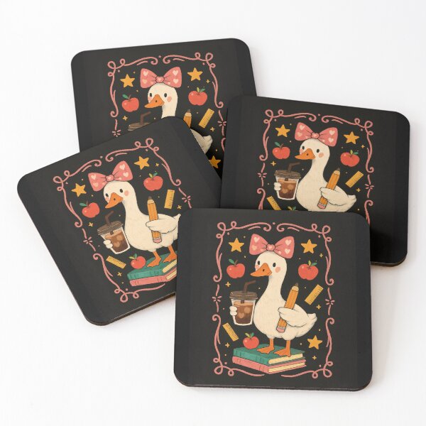 Item preview, Coffee & Books Goose – Literary Fun Design designed and sold by Shabby Script Archive | Digital Designer .