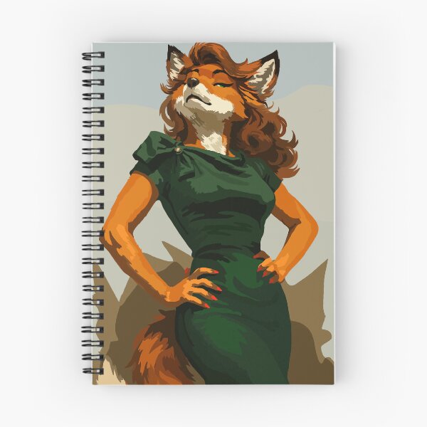 Item preview, Sassy Fox in Elegant Green Dress designed and sold by KlakkDrawsStuff.