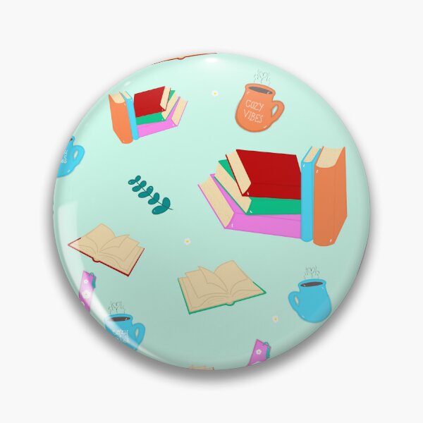 Artikelvorschau, Gemütliches Buchliebhaber-Muster - Mint-Hintergrund entworfen und verkauft von designsbyklm.