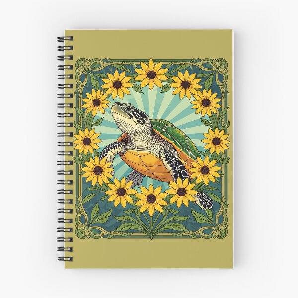 Item preview, Terrapin And Black Eyed Susan Flowers Art Nouveau  designed and sold by taiche.
