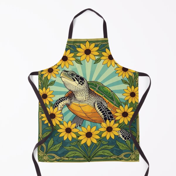 Item preview, Terrapin And Black Eyed Susan Flowers Art Nouveau  designed and sold by taiche.