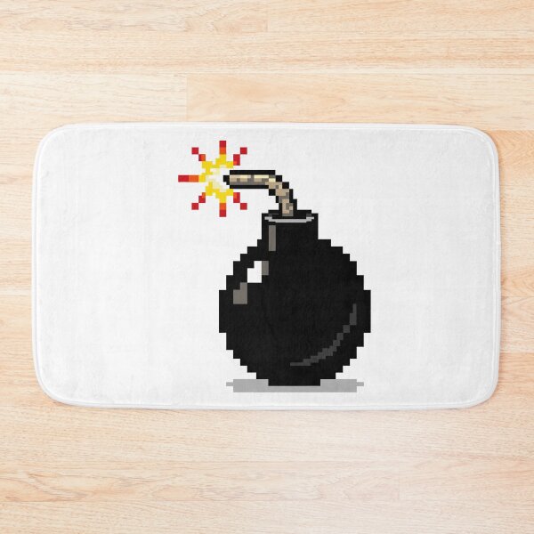 Item preview, Retro Pixel Art Bomb with Lit Fuse designed and sold by AFernandesDSG.