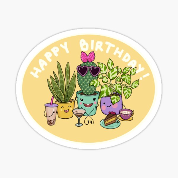 Item preview, birthday card - plant friends designed and sold by youralexmanz.