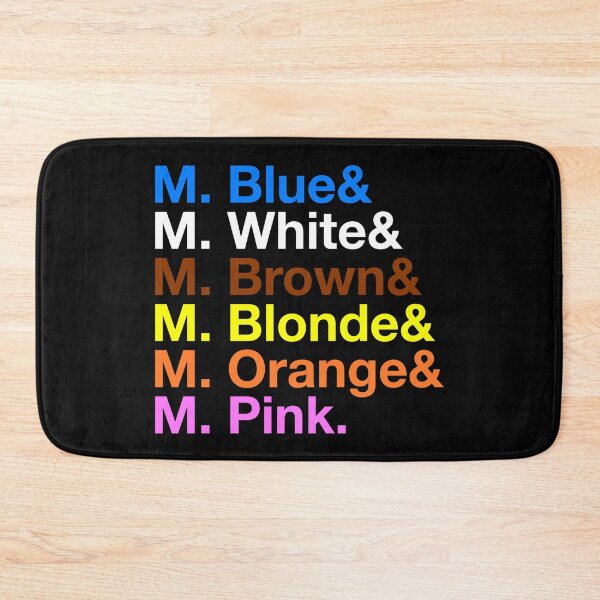 Item preview, Reservoir Dogs – Mr. Blue, Mr. White, Mr. Brown, Mr. Blonde, Mr. Orange & Mr. Pink – Color Typography designed and sold by NiceHatHarry.