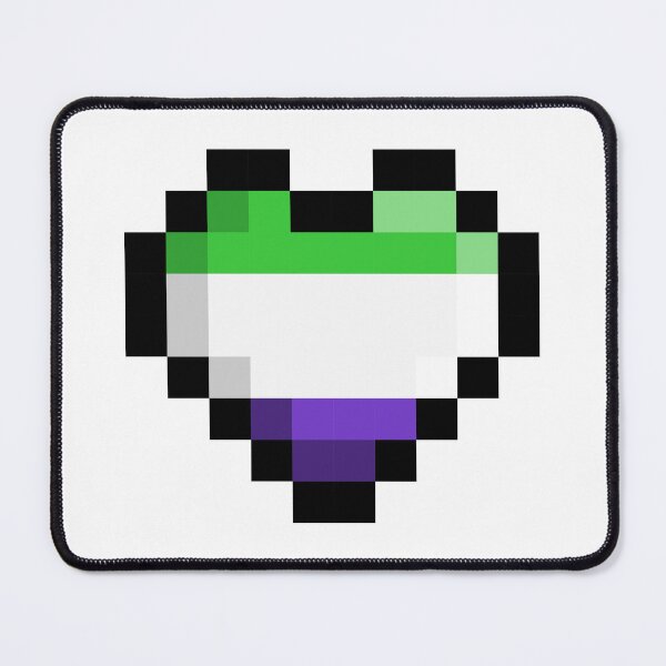 Item preview, Genderqueer Pixel Heart Pride Flag designed and sold by HarveyHandcraftsandDesigns.