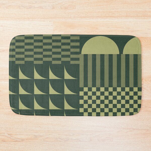 Item preview, Checkerboard and Geometric Shapes Abstract 6 in Greenery Shades designed and sold by nineFlorals.