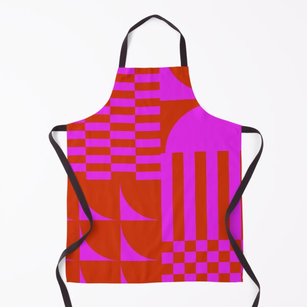 Item preview, Checkerboard and Geometric Shapes Abstract 5 in Pop Orange Red Pink designed and sold by nineFlorals.