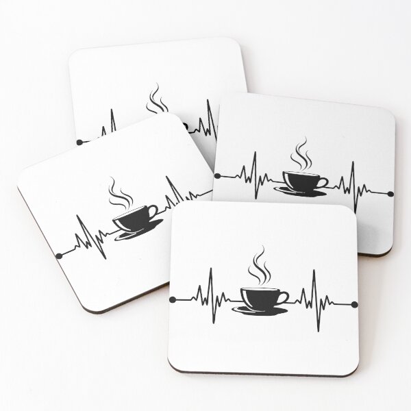 Item preview, Coffee Heartbeat Line with Steaming Cup designed and sold by AFernandesDSG.