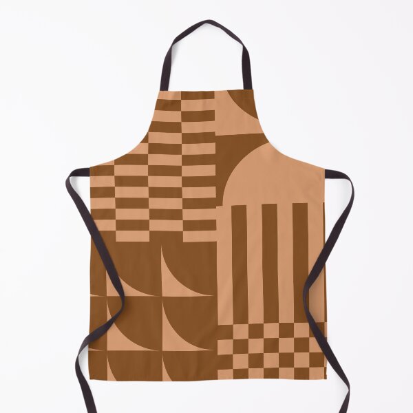 Item preview, Checkerboard and Geometric Shapes Abstract 7 in Brown Wood designed and sold by nineFlorals.