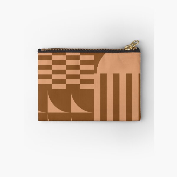 Item preview, Checkerboard and Geometric Shapes Abstract 7 in Brown Wood designed and sold by nineFlorals.