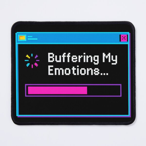 Item preview, Buffering My Emotions – Funny Loading Bar Sticker for Emotional Lag Moments designed and sold by VibeSnax.