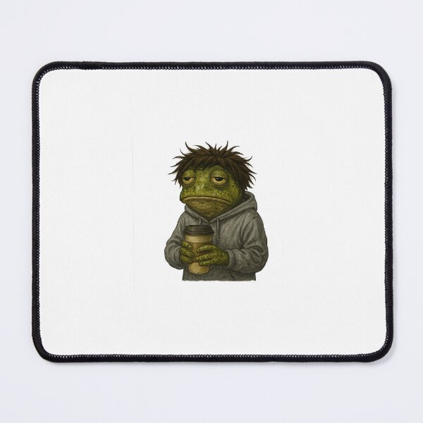 Item preview, Tired frog with coffee in the morning designed and sold by KYshirts.