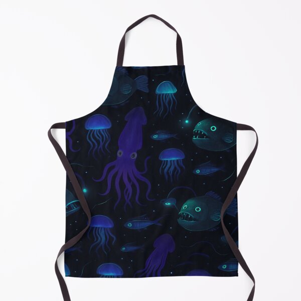 Item preview, Glowing Deep Sea Creatures Pattern designed and sold by Furbulous Faces.