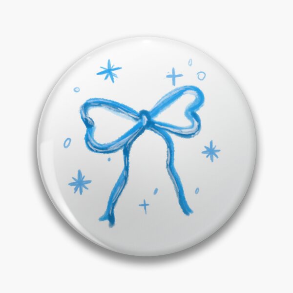 Item preview, Heart Shaped Blue Ribbon - Cute Watercolor Bow Design designed and sold by Sunteddy.