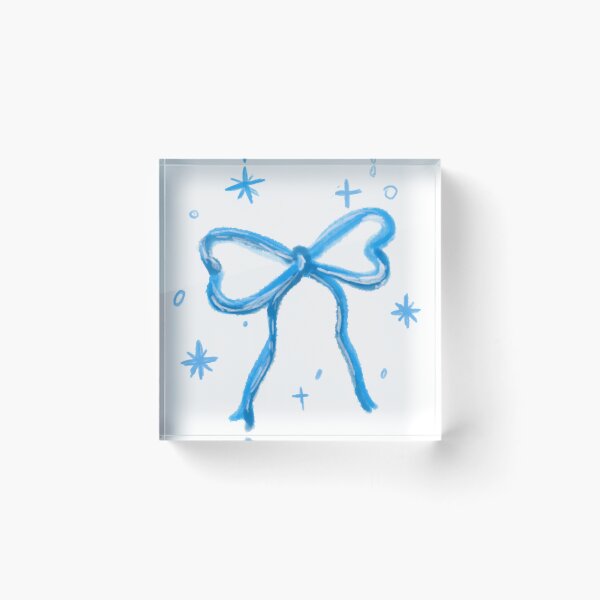 Item preview, Heart Shaped Blue Ribbon - Cute Watercolor Bow Design designed and sold by Sunteddy.