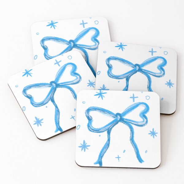 Item preview, Heart Shaped Blue Ribbon - Cute Watercolor Bow Design designed and sold by Sunteddy.