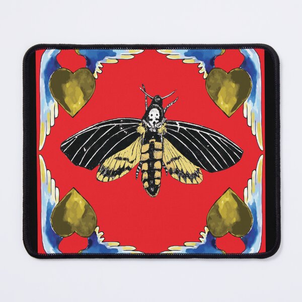 Item preview, Death's-head hawkmoth&heart-red pattern designed and sold by StudioViArt.