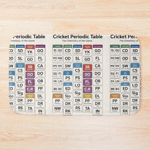 Item preview, Cricket Periodic Table – Illustrated Tribute to Legends & Rebels designed and sold by WhisperFrame.