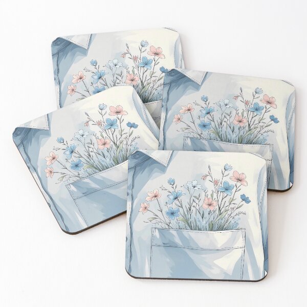 Item preview, Minimal Wildflowers Pocket Print designed and sold by ManyAdvisors.