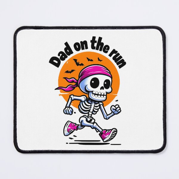 Item preview, Dad on the Run – Funny Halloween Skeleton Runner designed and sold by lobepainting.