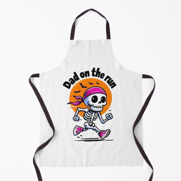 Item preview, Dad on the Run – Funny Halloween Skeleton Runner designed and sold by lobepainting.