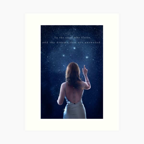 Item preview, Feyre Archeron – Night Court Sky Quote Art Print" designed and sold by Elbalcreates.