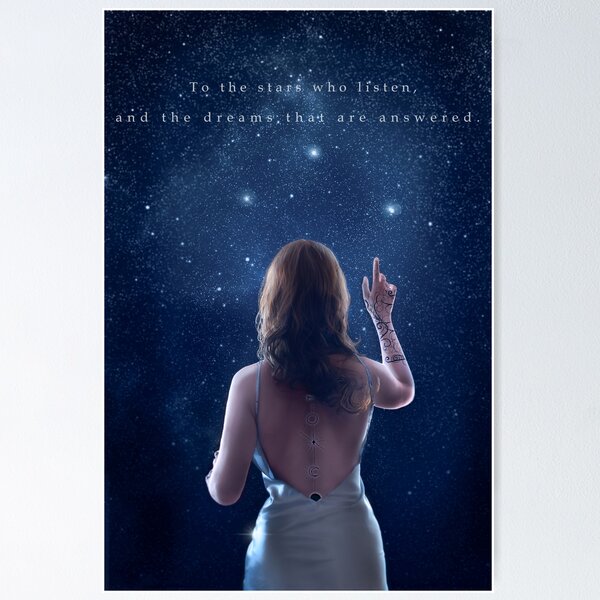 Item preview, Feyre Archeron – Night Court Sky Quote Art Print" designed and sold by Elbalcreates.