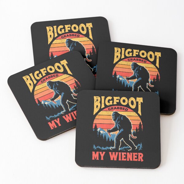Item preview, Bigfoot Grabbed My Wiener - Funny Sasquatch Sunset Retro Vintage Design - Humorous Cryptid Hunter Gift designed and sold by Vintagenaut Co..