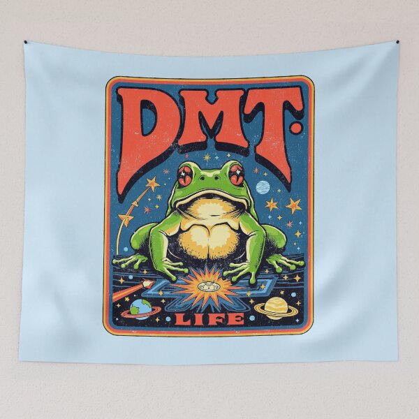 Item preview, DMT Toad Life - Psychedelic Frog Cosmic Journey - Trippy Vintage Space Art designed and sold by Vintagenaut Co..