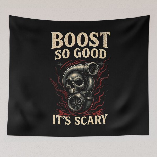 Item preview, Boost So Good It’s Scary Turbo Skull Halloween Car Tuning designed and sold by CarantinedChaos.