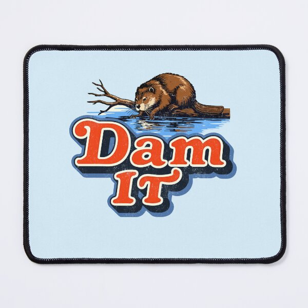 Item preview, Dam It! Funny Beaver Pun Design - Humorous Wildlife Animal & Nature Lover Gift designed and sold by Vintagenaut Co..