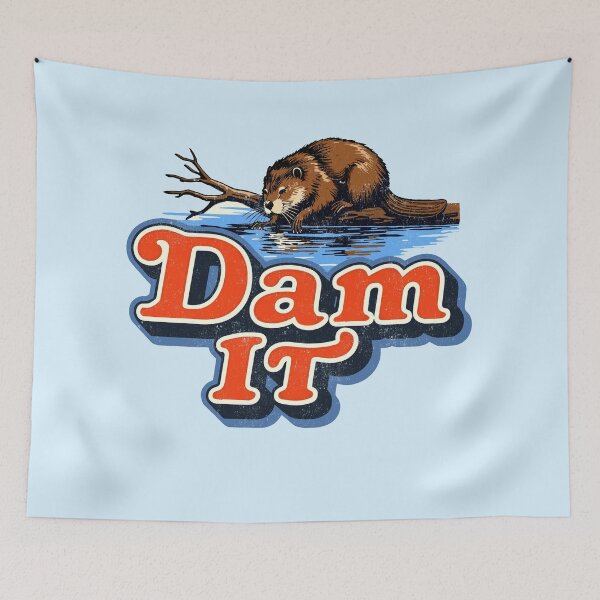 Item preview,  Dam It! Funny Beaver Pun Design - Humorous Wildlife Animal & Nature Lover Gift designed and sold by Vintagenaut Co..