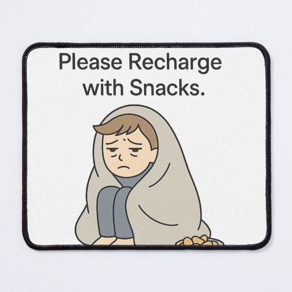 Item preview, Social Battery Low - Funny Introvert Quote with Snacks designed and sold by matari63.