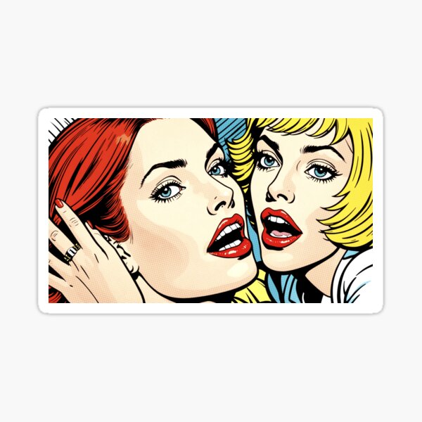 Item preview, 1960s Besties, Friends and Lovers Pop Art Parody designed and sold by NickWhittleArt.