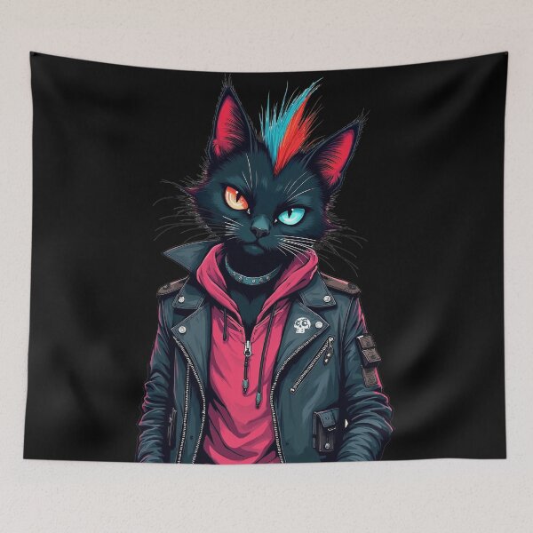 Item preview, Punk Cat Version - All Cats Are Beautiful designed and sold by Ikaroots.