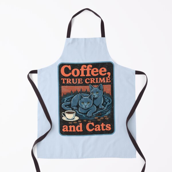Item preview, Coffee, True Crime, and Cats - Vintage Retro Design for Cat Lovers & Mystery Fans designed and sold by Vintagenaut Co..