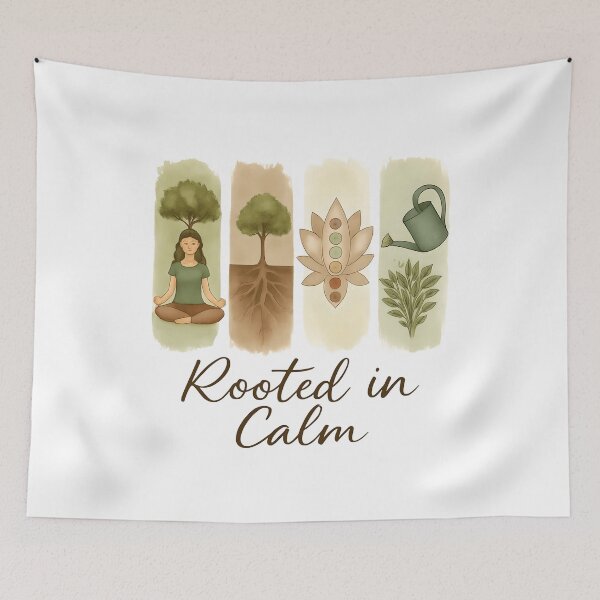 Item preview, Rooted in Calm Tree Chakra Mindfulness Art designed and sold by Furr-n-Purr.
