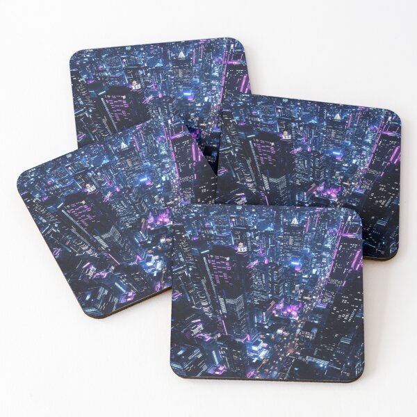 Item preview, Neon City Lights at Night Digital Art designed and sold by NivyasArtistry.