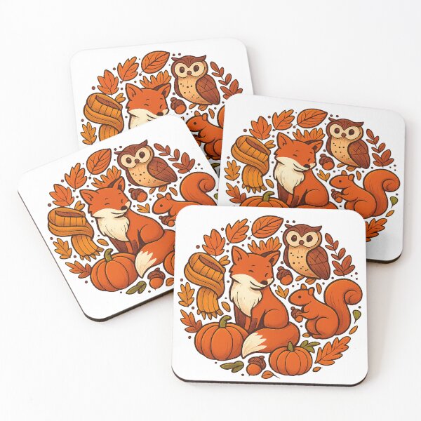 Item preview, Whimsical Woodland Fox & Friends – Cozy Autumn Cottagecore Animals designed and sold by CreativeVisionsHub.